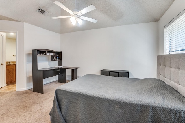 6720 Cedar Forest Trl, Dallas, TX 75236 - bedroom featuring carpet flooring, a textured ceiling, and a ceiling fan