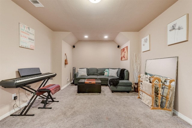 537 Estate Dr, Grand Prairie, TX 75052 - carpeted living room featuring baseboards and recessed lighting