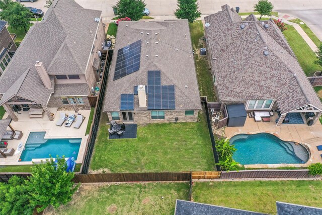 15321 Mount Evans Dr, Little Elm, TX 75068 - view from above of property with a pool