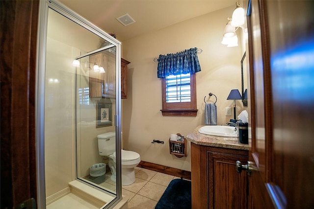 1702 High Point Dr, Pilot Point, TX 76258 - full bath featuring tile patterned flooring, vanity, and a shower stall