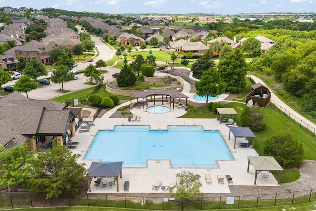 1916 Sterling Trace Dr, Keller, TX 76248 - aerial perspective of suburban area featuring a pool area