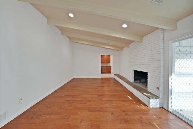 4949 Mill Run Rd, Dallas, TX 75244 - unfurnished living room featuring a fireplace, wood finished floors, and recessed lighting