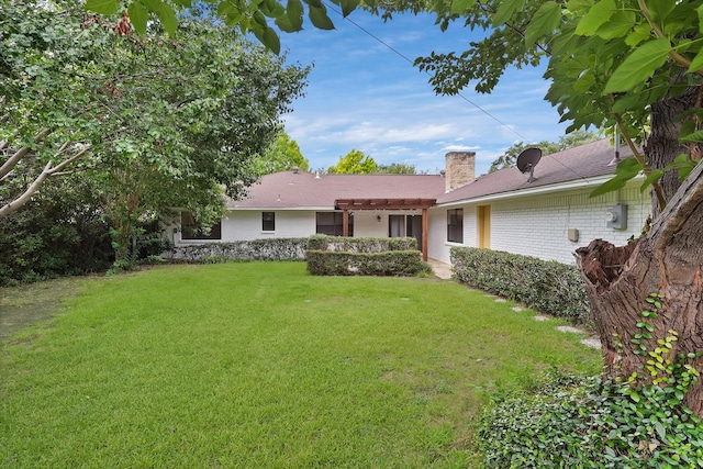 4949 Mill Run Rd, Dallas, TX 75244 - view of green lawn featuring a pergola