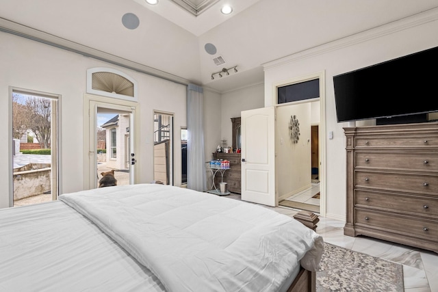200 Mill Xing W Unit W, Colleyville, TX 76034 - bedroom with access to outside and recessed lighting