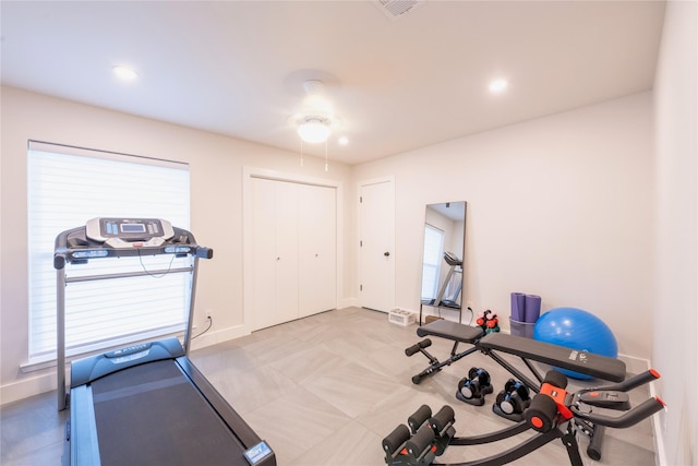 6956 Meadowbriar Ln, Dallas, TX 75230 - exercise room featuring recessed lighting