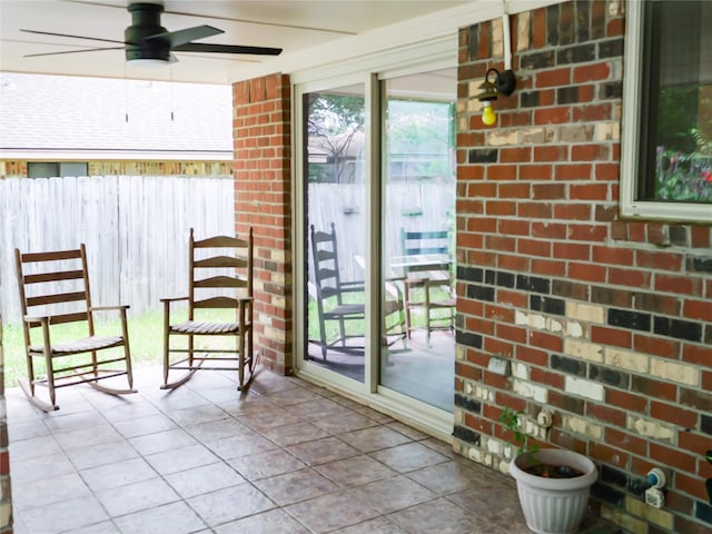 3501 Pecan Cir, Bedford, TX 76021 - sunroom / solarium with a ceiling fan