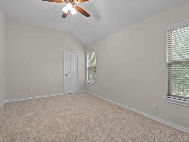 5503 Midnight Moon Dr, Frisco, TX 75036 - unfurnished room with a ceiling fan, carpet flooring, and lofted ceiling