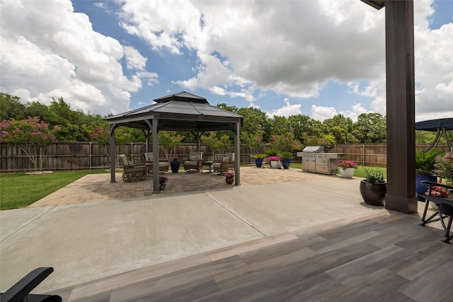 2604 Gavin Dr, Mansfield, TX 76063 - fenced backyard with a gazebo and a patio
