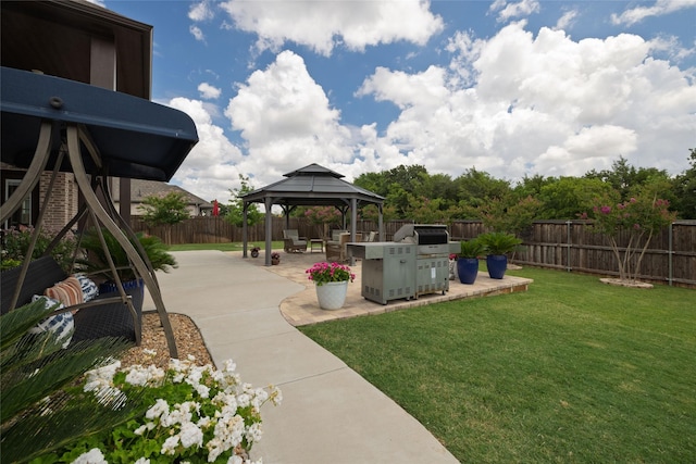 2604 Gavin Dr, Mansfield, TX 76063 - fenced backyard featuring a patio area and a gazebo
