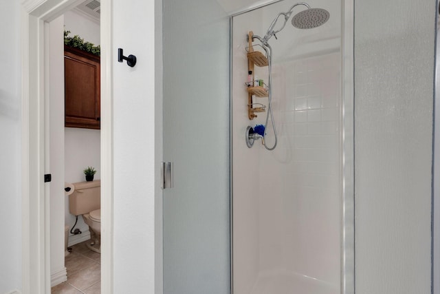 7251 Misty Glen Ln, Midlothian, TX 76065 - bathroom with a stall shower and tile patterned flooring