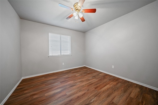 1617 Brookstone Dr, Little Elm, TX 75068 - empty room with wood finished floors and a ceiling fan