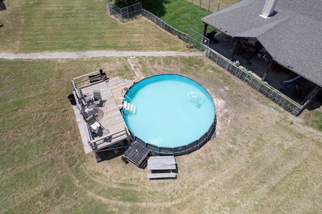 2210 N Sky Meadows Dr, Caddo Mills, TX 75135 - aerial view of property and surrounding area featuring a pool area