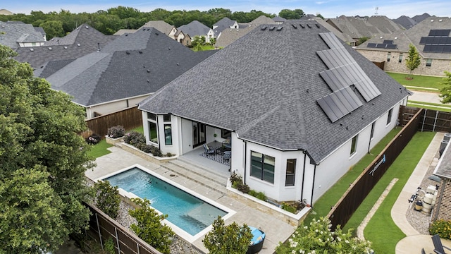 8305 Caballo Dr, North Richland Hills, TX 76182 - aerial perspective of suburban area featuring a pool