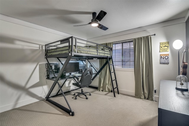 1509 Banbury Ct, Richardson, TX 75082 - carpeted bedroom with ceiling fan and an office area