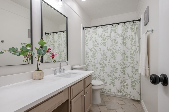 2508 Independence Dr, Mesquite, TX 75150 - bathroom with vanity, tile patterned flooring, and curtained shower