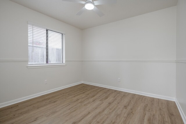 2508 Independence Dr, Mesquite, TX 75150 - empty room with wood finished floors and a ceiling fan