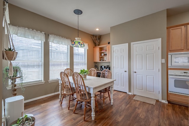 134 Fox Hollow Blvd, Forney, TX 75126 - dining area featuring dark wood finished floors and recessed lighting