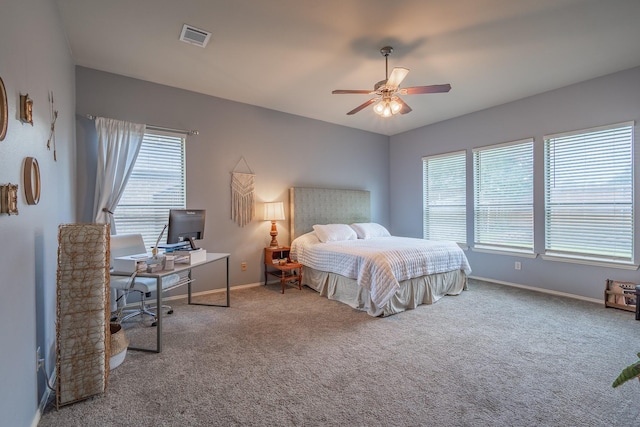 134 Fox Hollow Blvd, Forney, TX 75126 - carpeted bedroom with a desk and a ceiling fan
