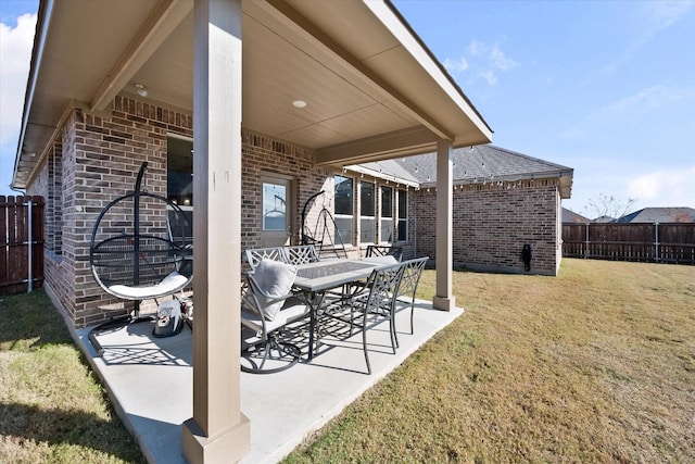 3703 Twin Pines Dr, Grand Prairie, TX 76065 - fenced backyard with a patio area