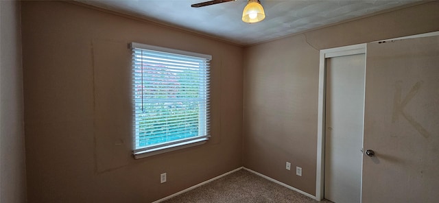 1747 Lucille Dr, Mesquite, TX 75149 - unfurnished bedroom featuring multiple windows, a closet, carpet flooring, and ornamental molding