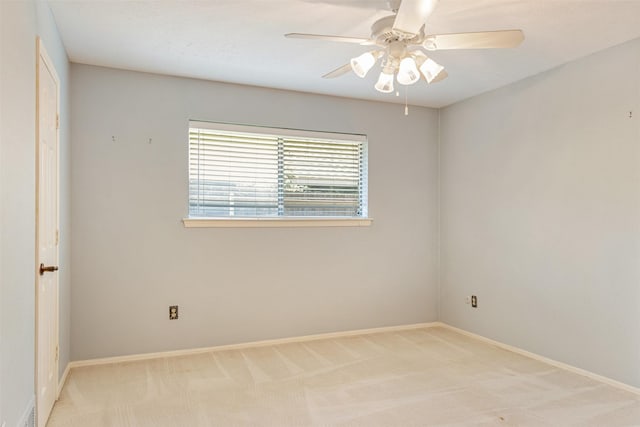 10009 Apple Creek Dr, Dallas, TX 75243 - spare room with light colored carpet and a ceiling fan