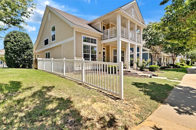 10027 Hanover Dr, Providence Village, TX 76227 - view of side of property with a balcony