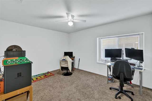 10027 Hanover Dr, Providence Village, TX 76227 - office space featuring carpet floors and ceiling fan