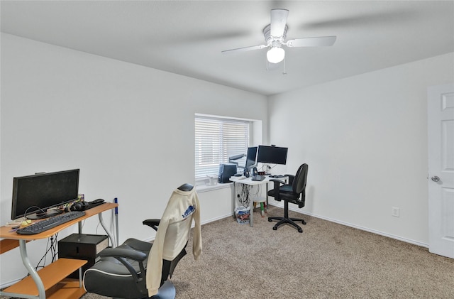 10027 Hanover Dr, Providence Village, TX 76227 - office space with carpet flooring and a ceiling fan
