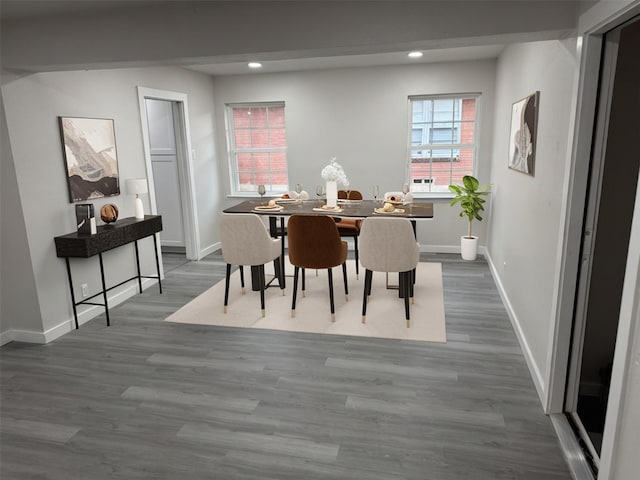 8718 Greenmound Ave, Dallas, TX 75227 - dining space with recessed lighting and wood finished floors