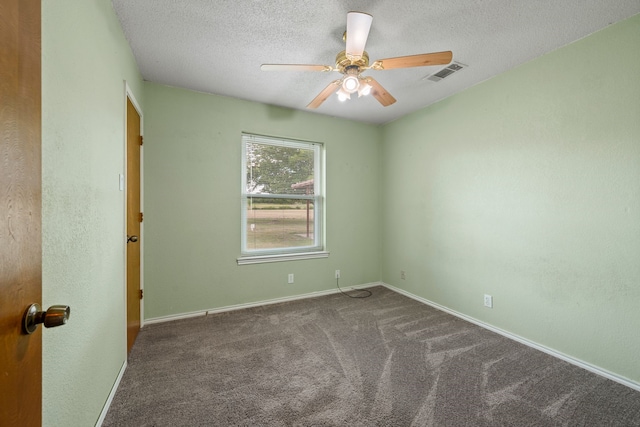 7655 Veal Station Rd, Azle, TX 76020 - carpeted spare room with a ceiling fan and a textured ceiling