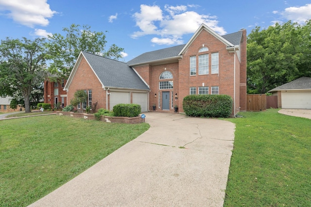 8347 Mountainview Dr, Dallas, TX 75249 - view of front of property featuring brick siding, an attached garage, driveway, and roof with shingles