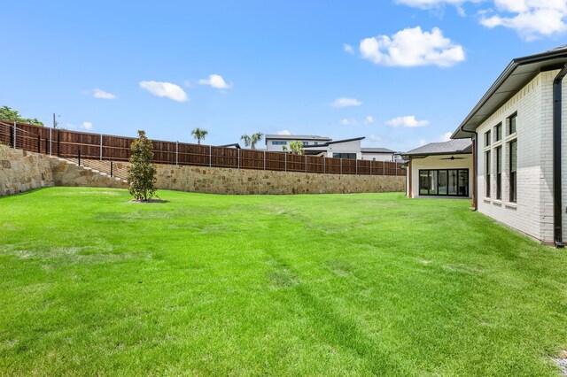 1732 Oakbrook Dr, Keller, TX 76262 - fenced backyard featuring a ceiling fan