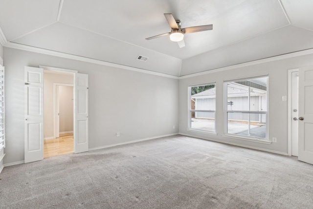 6714 Barkworth Dr, Dallas, TX 75248 - carpeted spare room featuring lofted ceiling and a ceiling fan