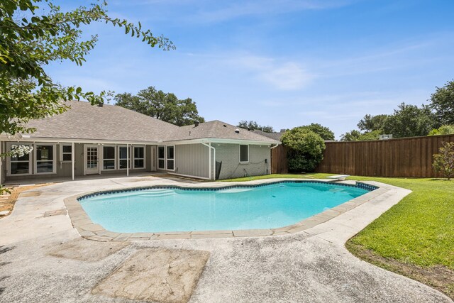 6714 Barkworth Dr, Dallas, TX 75248 - view of swimming pool with a patio area and a diving board