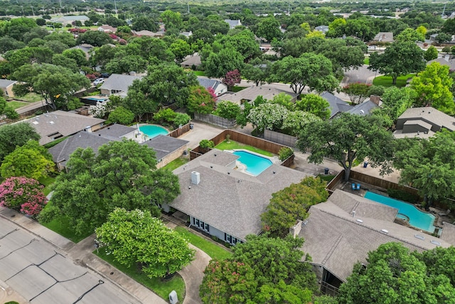 6714 Barkworth Dr, Dallas, TX 75248 - aerial perspective of suburban area featuring a pool