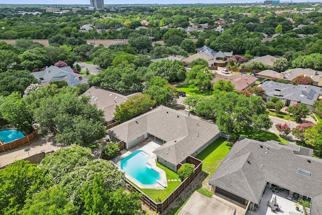6714 Barkworth Dr, Dallas, TX 75248 - aerial view of residential area featuring a pool area