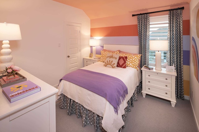 1921 Calumet Dr, Aubrey, TX 76227 - bedroom with dark carpet and vaulted ceiling