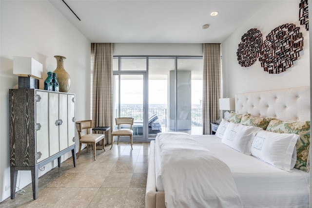 1717 Arts Plz Unit 1808, Dallas, TX 75201 - tiled bedroom with access to outside and multiple windows