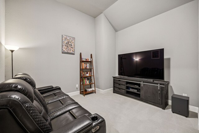 12229 Prudence Dr, Fort Worth, TX 76052 - living room featuring carpet floors and vaulted ceiling