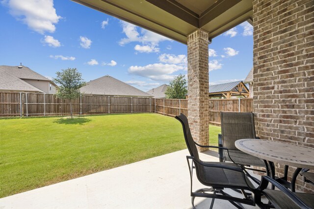12229 Prudence Dr, Fort Worth, TX 76052 - fenced backyard featuring a patio