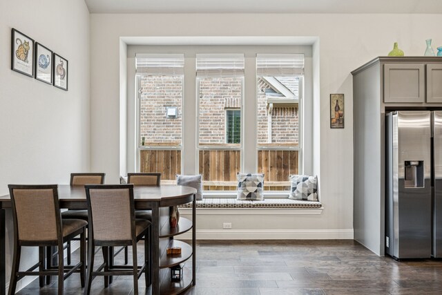 12229 Prudence Dr, Fort Worth, TX 76052 - dining space featuring dark wood-type flooring and baseboards