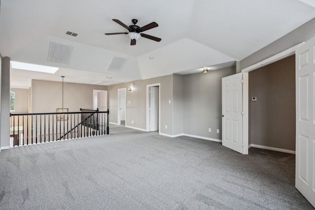 1613 Country Brook Ln, Allen, TX 75002 - carpeted spare room featuring a ceiling fan and lofted ceiling
