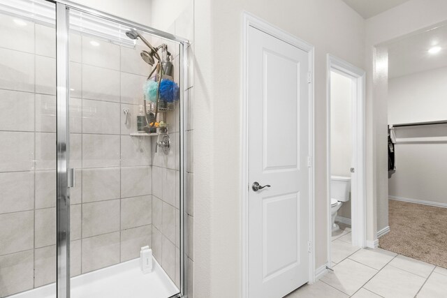 1211 Sweetleaf St, Melissa, TX 75454 - bathroom featuring a shower stall and tile patterned flooring