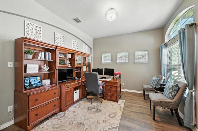 9210 Wild River Dr, Arlington, TX 76002 - home office with wood finished floors and baseboards