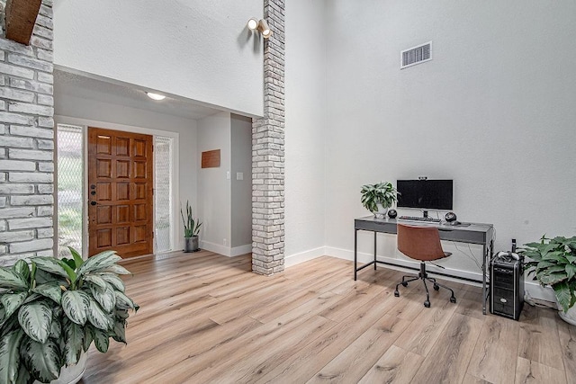 5800 Thoreau Ln, Arlington, TX 76016 - office space with wood finished floors and a towering ceiling