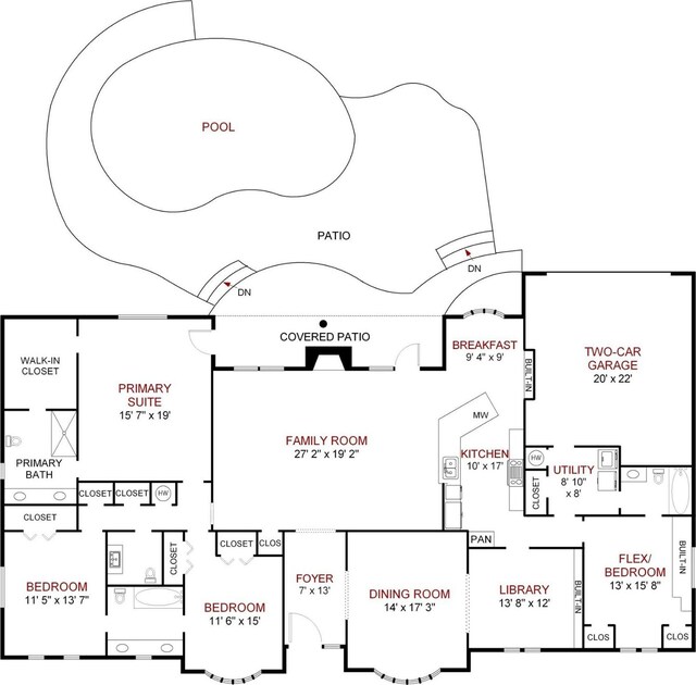 4232 Meadowdale Ln, Dallas, TX 75229 - view of room layout