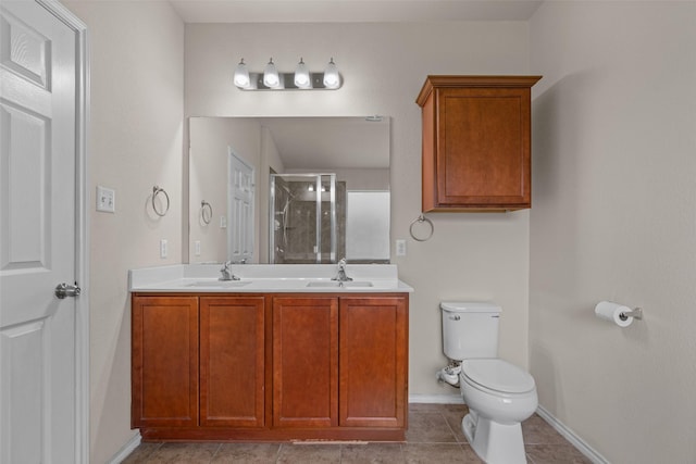 6521 La Sol Ln, Waco, TX 76712 - full bath featuring a shower stall, double vanity, and tile patterned floors