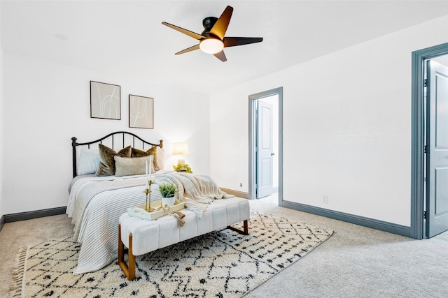 612 Circleview Dr S, Hurst, TX 76054 - bedroom featuring light carpet and a ceiling fan