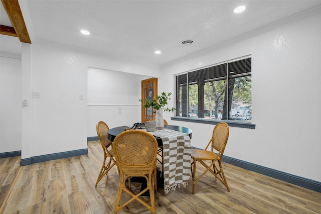 612 Circleview Dr S, Hurst, TX 76054 - dining room with wood finished floors and recessed lighting