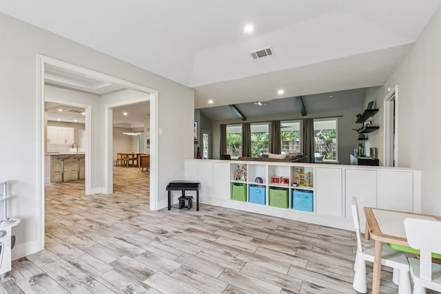 6010 Preston Creek Dr, Dallas, TX 75240 - interior space featuring recessed lighting and lofted ceiling